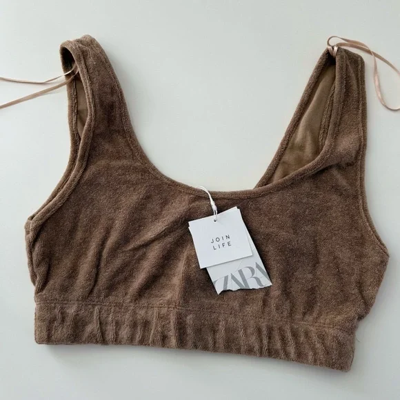 NWTA 2 piece Zara Terrycrop Tank Top and Joggers - Picture 7 of 8